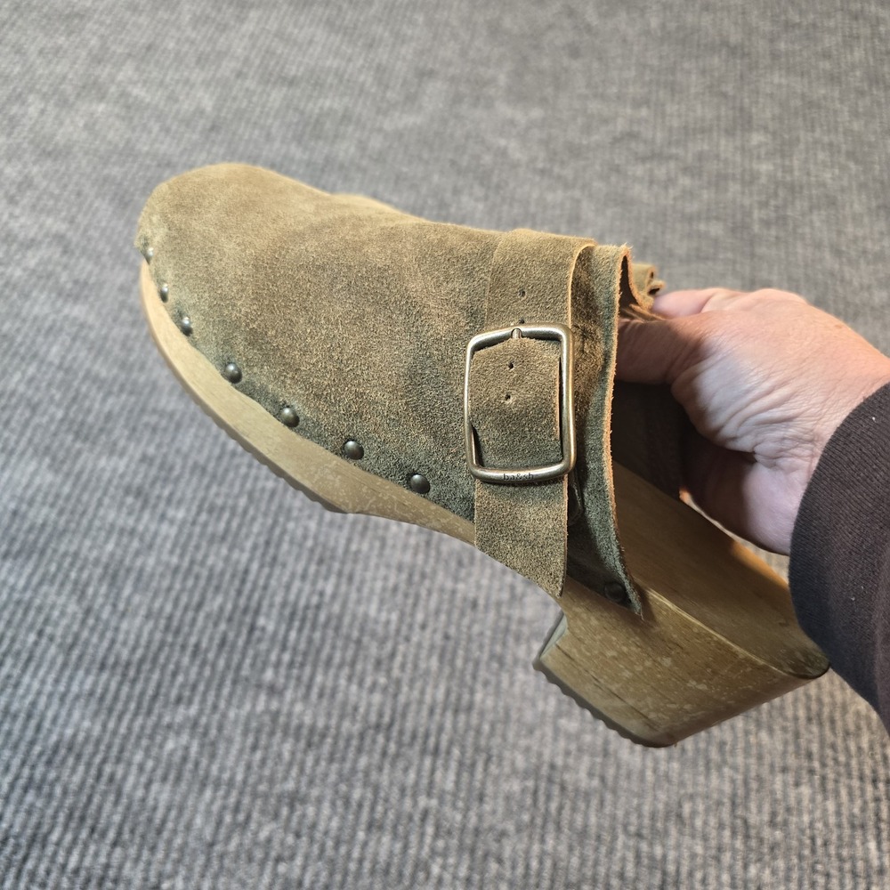 BA&SHSuede Studded Accents Mules Size 40 9.5 - Picture 1 of 7